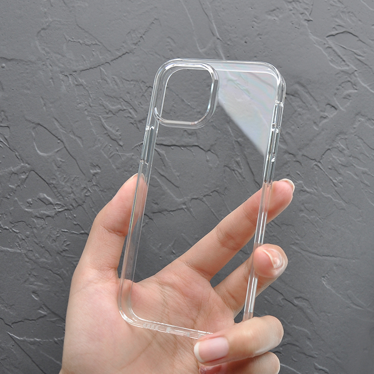 Uv Yellow Resistant Shockproof Bumper Crystal Clear TPU PC Phone Case For iPhone 12 13 14 Pro Max Transparent Phone Covers Cases