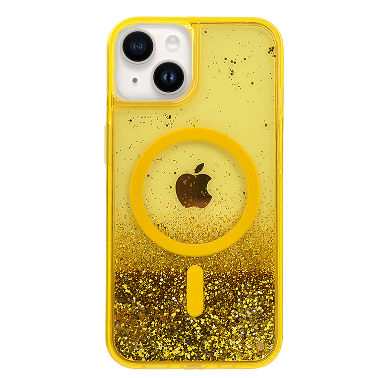 Crystal Clear Quicksand Magsafes Shockproof Phone Case for iPhone 14