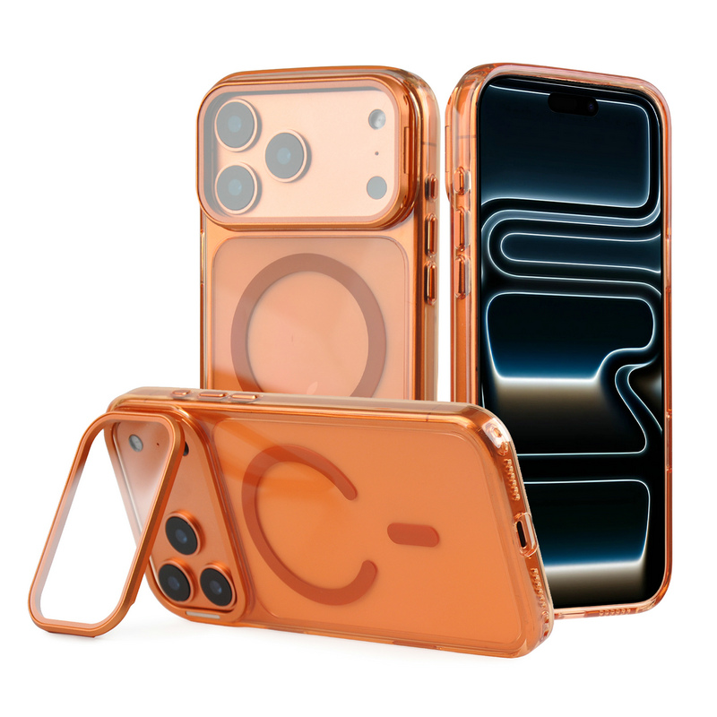 High clear case, magsafe case, foldable camera metal stand, tempered glass screen protector